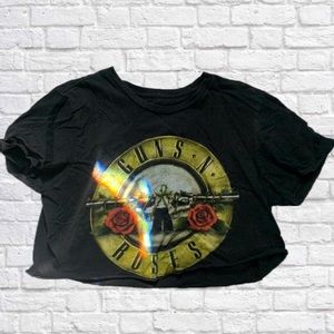 Guns N’ Roses cropped tee, size small